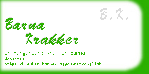 barna krakker business card